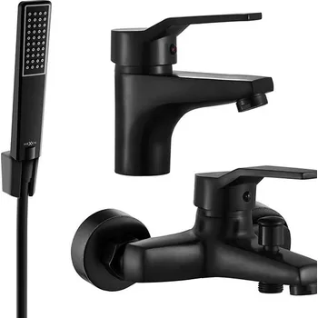 Sprchová hlavice MEXEN Caro R72 Set vanové a umyvadlová baterie, černý (746603R72-70)