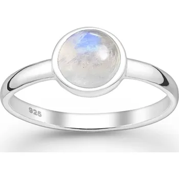 Prsten Prstýnkárna Stříbrný prsten s duhovým měsíčním kamenem AG 925 ≤ 1,5 g Velikost prstenu: 7 (54/55)