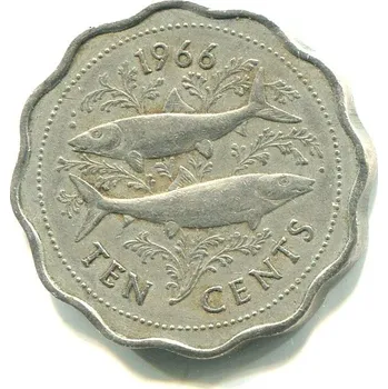 BAHAMY. 10 cents 1966.