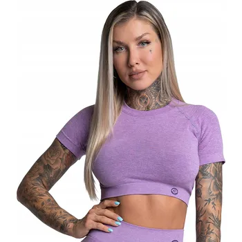 Dámské tričko Dámské tréninkové tričko Gym Glamour Seamless Rashguard lila S