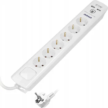Přepěťová ochrana Přepěťová ochrana Prodlužovací Kabel 3m 6 Zásuvek Nabíječka 2xUSB Orno