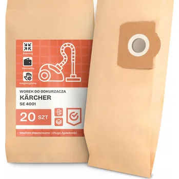 Sáček do vysavače 20x SÁČEK do VYSAVAČE Kärcher SE 4001 Papírový Sáček SÁČKY DVOUVRSTVÉ 2A