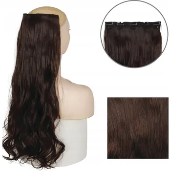 Příčesek Příčesek syntetické dlouhé vlasy tmavě hnědé Althair