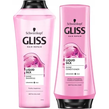 Sada péče o vlasy Gliss Liquid Silk Šampon + kondicionér MIX 2 ks