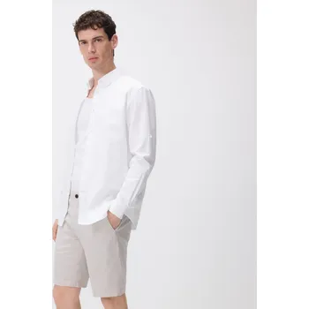 Pánské kalhoty Reserved - Šortky chino regular - světle šedá - 8008H-09P - 8008H-09P-34