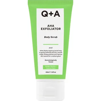 Koupelová kosmetika Q+A Tělový peeling s AHA kyselinami 50 ml