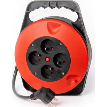 Napájecí kabel Prodlužovací Kabel zahradní kabel Omega na buben 8 m, 4 ks , oranžový