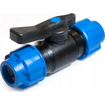 Vodovodní potrubí KULOVÝ KOHOUT PE-PE 40/40 ŠROUBOVACÍ PRO TRUBKY NA VODU UNIDELTA