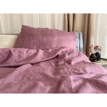 Povlečení Lněné povlečení v barvě ŠEŘÍK - 200x220+2x70x90 cm šev uprostřed