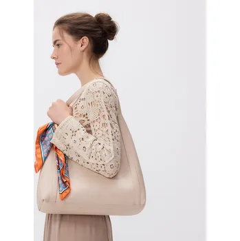 Reserved - Kabelka hobo - krémová - 376CN-01X - 376CN-01X-ONE