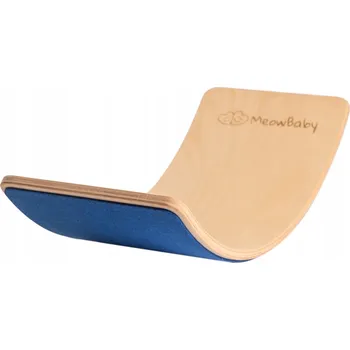 Dřevěná hračka Balanční deska pro děti s plstí, modrá