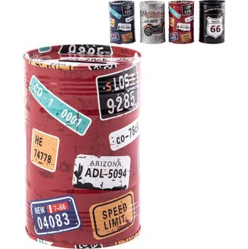 Pokladnička Pokladnička dětská Route 66 / Riders kovová kasička plechovka 4 druhy