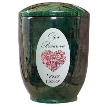 Smuteční dekorace Pohřební urna Diamant | barevná | srdce