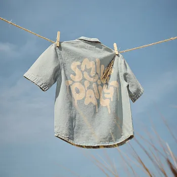 Chlapecká košile Reserved - Džínová košile regular fit - modrá - 8302X-50J - 8302X-50J-158