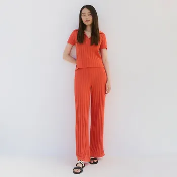 Dámské kalhoty Reserved - Úpletové kalhoty - oranžová - ZQ702-22X - ZQ702-22X-S