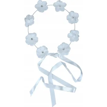 Ozdoba do vlasů Věneček Ozdoba do vlasů dámská Čelenka ke svaté přijímání 17 cm průměr