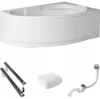 Vana Rohová vana s obkladem Marea 150x100 pravá Polimat sifon nožičky držák na ručník