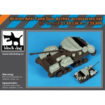 Plastikový model Blackdog 1/35 British anti tankgun Archer accessories set (for Tamiya)