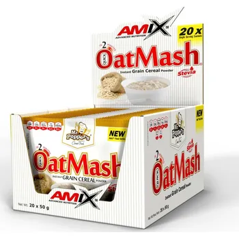 Fitness strava Amix Mr.Poppers - OatMash Jahoda & Jogurt, 20x50g
