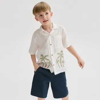 Chlapecké kalhoty Reserved - Bavlněné šortky - tmavomodrá - 346BF-59X - 346BF-59X-116