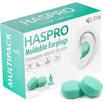 Špunt do uší Tvarované špunty do uší MINT Haspro 6 párů