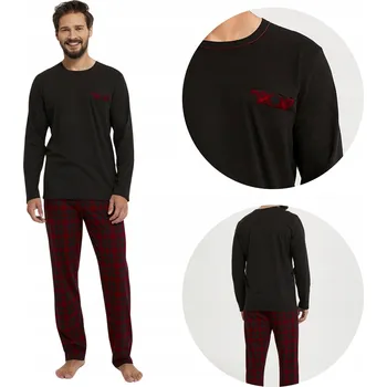 Pánské pyžamo Italian Fashion pánské pyžamo Zeman s dlouhým rukávem, velikost XL