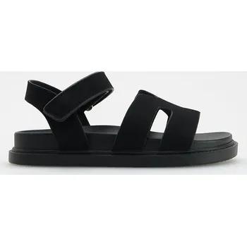 Dívčí kalhoty Reserved - Sandály z imitace semiše - černý - 705DL-99X - 705DL-99X-34