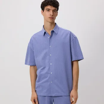 Pánská košile Reserved - Proužkovaná oversize košile - modrá - 099EE-55X - 099EE-55X-L