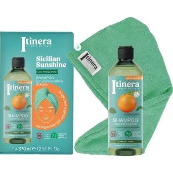 Šampon Itinera Sada šamponu a ručníku na vlasy Sicilian Sunshine 2 ks