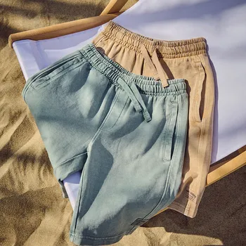 Chlapecké kalhoty Reserved - Bavlněné bermudy - hnědozelená - 347BF-78X - 347BF-78X-116