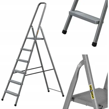 Žebřík Žebřík z oceli, jednostranný, 6stupňový DRABEST