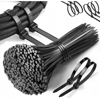 Stahovací páska Stahovací Pásky Upínací Silné Stahovací pásky 4,6x250 mm Černé Balíček 100kusů