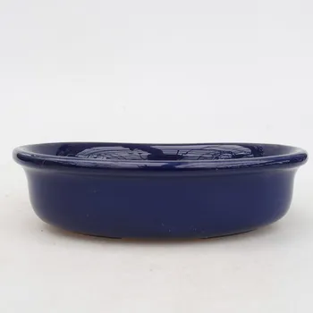 Květináč Keramická bonsai miska 15 x 11 x 3,5 cm modrá