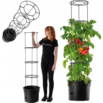 Květináč Černý plast Květináč Kadax 40 cm x 40 x 156 cm