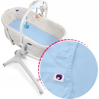 Prostěradlo PROSTĚRADLO DO BABY HUG - MUŠELÍNOVÉ - OVÁLNÉ S GUMOU -