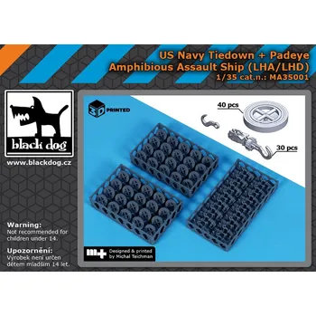 Plastikový model Blackdog 1/35 US NAVY tiedown+padaye (LHA/LHD)