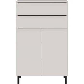 Koupelnový nábytek Krémová vysoká koupelnová skříňka 60x97 cm Salinas – Germania ID_1763106