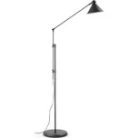 Černá stojací lampa s kovovým stínidlem (výška 220 cm) Dione – Kave Home ID_912672