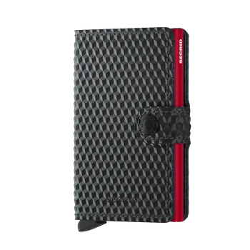 Peněženka Kožené pouzdro na karty SECRID Miniwallet Cubic Black Red
