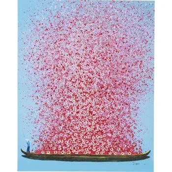 Obraz KARE Flower Boat 100 x 80 cm moderna