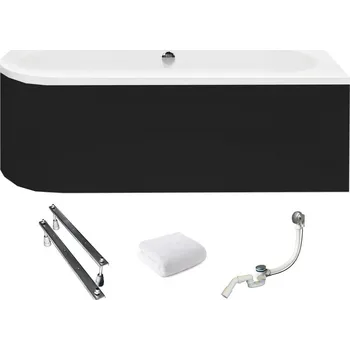 Vana Asymetrická akrylátová vana AD Avita, odtok uprostřed, 150 x 75 cm