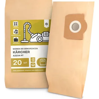 Sáček do vysavače 20x SÁČEK do VYSAVAČE Kärcher A2234 PT Papírový Sáček SÁČKY DVOUVRSTVÉ 2A