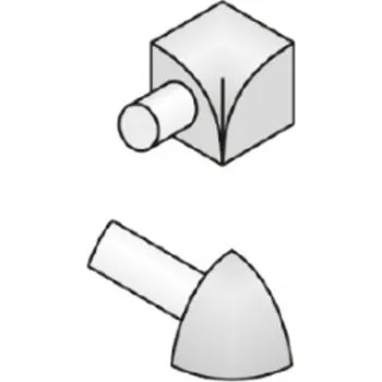 Stavební profil Plano Roh k ukončovací liště C 12,5 mm, kartáčovaná ocel