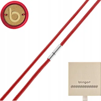 Náhrdelník Pánský náhrdelník ČERVENÁ voskovaná KOŽENÁ ŠŇŮRKA BLINGART