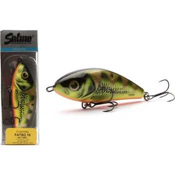 Umělá nástraha Wobler Salmo Fatso 10 cm 48 g Plovoucí MAT TIGER