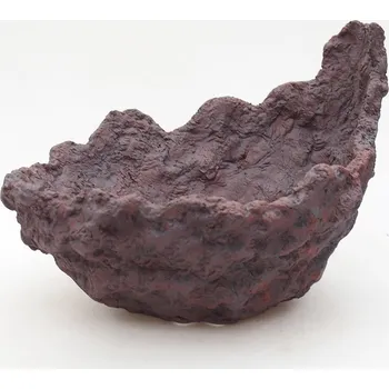 Květináč Keramická Skořápka 19 x 17 x 15 cm hnědá