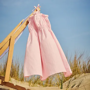 Dívčí šaty Reserved - Proužkované šaty - pastelově růžová - 238DA-03X - 238DA-03X-128