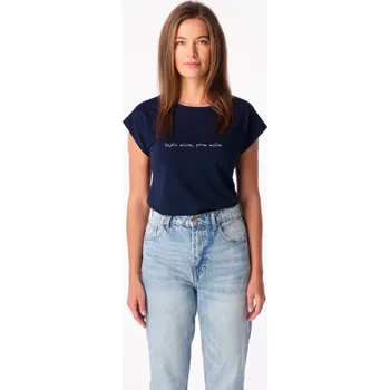 CityZen - ALTA Dámské tričko navy s potiskem Nejdřív mluvím 36