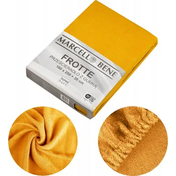 Prostěradlo Prostěradlo s gumou froté 220x200+30 cm hořčicové