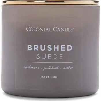 Svíčka Tradiční sójová svíčka Brushed Suede Colonial Candle 1 ks